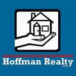 Hoffman Realty blue logo with hand holding a hand