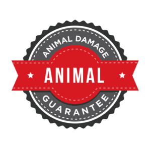 This grey and red animal damage guarantee badge demonstrates the high-quality property management Hoffman Realty offers. This grey and red animal damage guarantee badge demonstrates the high-quality property management Hoffman Realty offers.