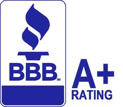 The logo for the Better Business Bureau's A+ rating, demonstrating Hoffman Realty's excellent Tampa leasing service